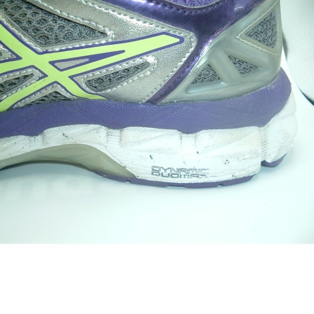 Asics Gel Kayano 21 Shoes Womens Size 7.5 Purple Lime Gray Running Sneakers - Picture 5 of 7
